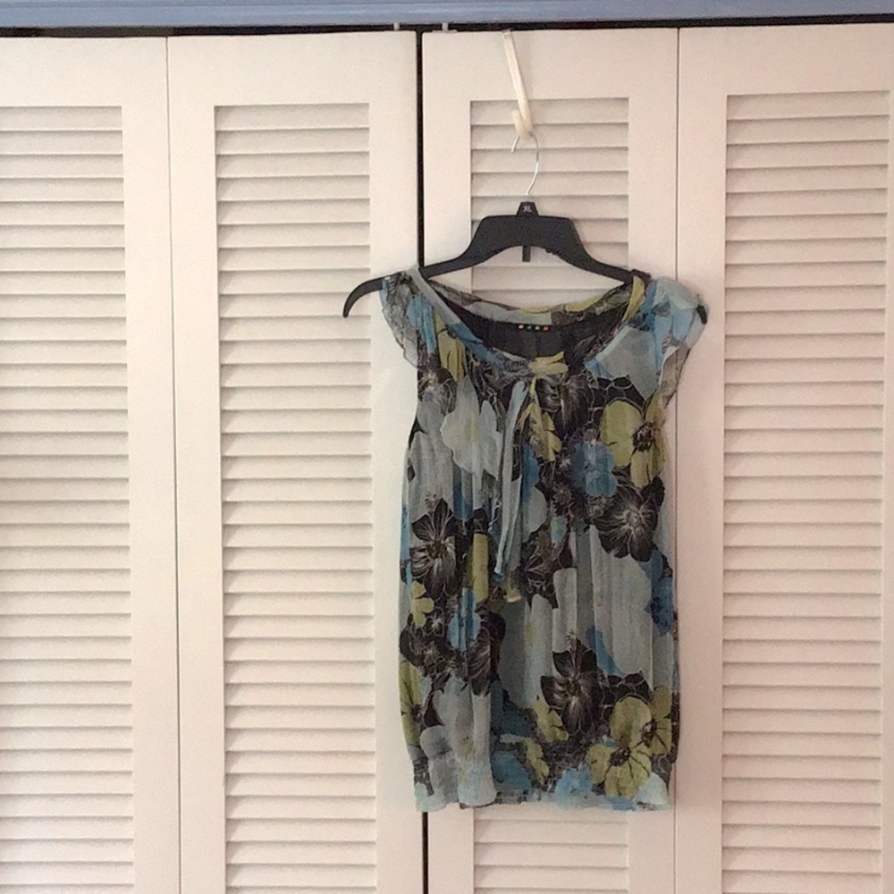 Lined silk summer top